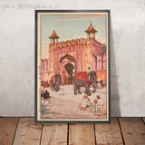 Jaipuuru no Ajumeru mon (Ajmer Gate, Jaipur) by Yoshida Hiroshi, 1931