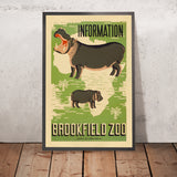 Affiche de voyage de Chicago : Brookfield Zoo par Mildred Waltrip, 1936 