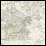 Mappa antica personalizzata di Kingston upon Thames 