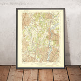 Old Map of Ridgewood, New Jersey by USGS, 1940 – Hackensack, Paramus & Glen Rock