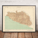 Old Topographic Map of Guerrero, Mexico, 1922: Acapulco, Chilpancingo, Taxco, Sierra Madre del Sur, Balsas River