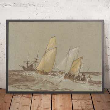 Una imagen enmarcada de Shipping de Turner, 1828