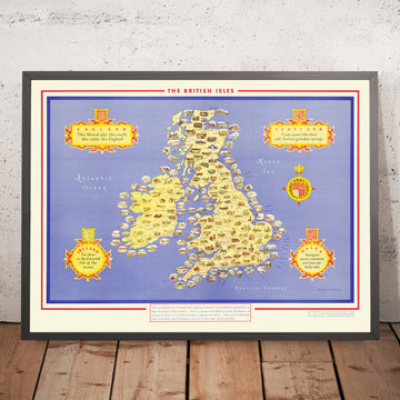 Mappa ferroviaria antica delle Isole Britanniche di Taylor, 1949 
