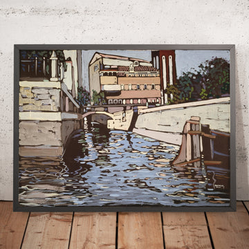 A framed image of 