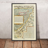 Alte Karte von Zypern & dem Heiligen Land von Münster, 1554: Jerusalem, Berg Sinai, Medina, Taurusgebirge 