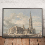 Vista nord-est della Chiesa di Grantham, Lincolnshire di Turner, 1797 