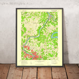 Old Map of Morgantown, West Virginia by USGS, 1957 – West Virginia University, Cheat River & Lake Lynn