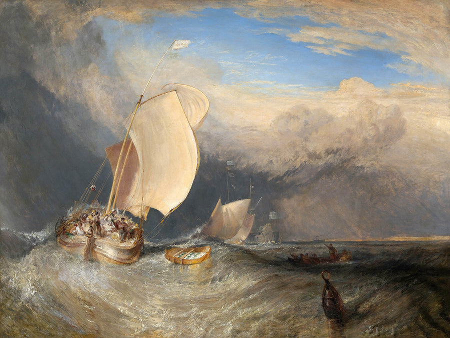 Barche da pesca con venditori che contrattano per il pesce di Turner, 1837 
