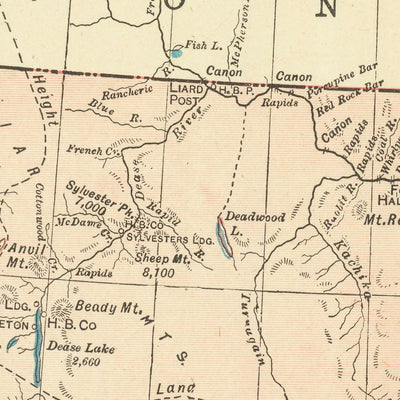 Alte Karte von British Columbia, 1911: Vancouver, Victoria, Küstenbuchten, Berge, Eisenbahnen