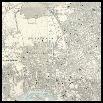 Una vecchia mappa Ordnance Survey di Shepherd&