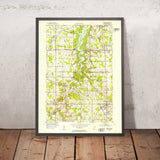 Old Topographic Map of Dublin, Ohio by USGS, 1952 – Canfield & Mahoning County