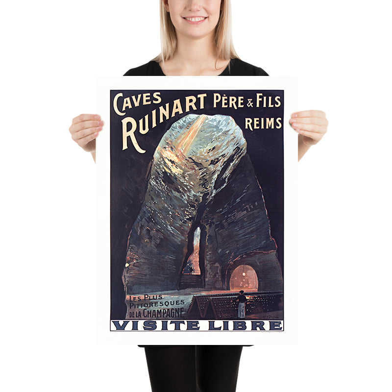 Reims Travel Poster: Caves Ruinart Père et Fils by Louis Tauzin, 1914