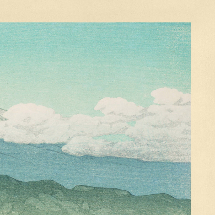 Mt. Fuji and Blue Lake from Satta Pass by Hasui Kawase, 1935