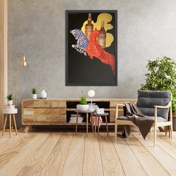 A framed image of Florio and Cinzano Vintage Drinks Advertising Poster by Leonetto Cappiello, 1930