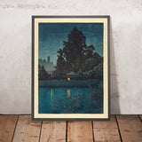 Omiya im Regen von Hasui Kawase 1935 