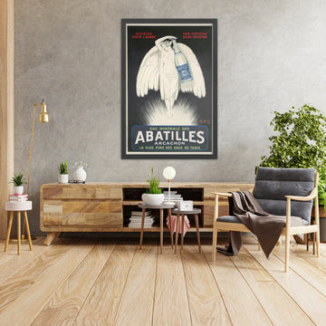 A framed image of Eau Minérale des Abatilles Vintage Mineral Water Poster by Leonetto Cappiello, 1926