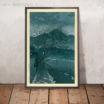 Una imagen enmarcada de Evening at Beppu de Hasui Kawase, 1935
