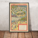 Affiche de voyage de Villerville : Chemin de Fer de l’Ouest par Imp. Camis, 1890 