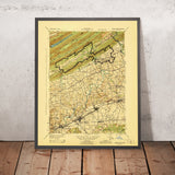 Old Map of Hershey, Pennsylvania by USGS, 1943 – Hummelstown, Swatara River & Blue Mountain