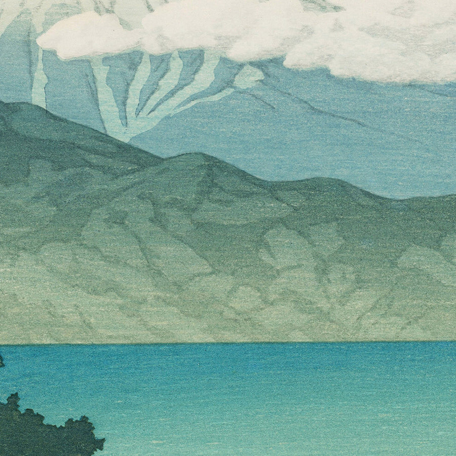 Mt. Fuji and Blue Lake from Satta Pass by Hasui Kawase, 1935