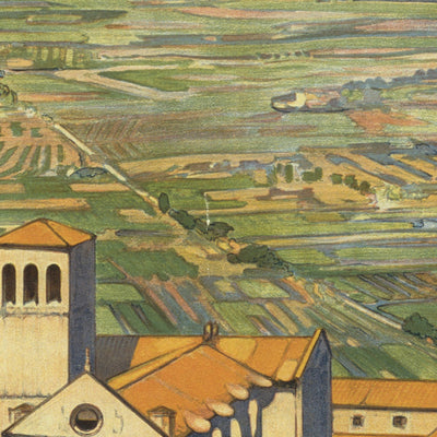 Assisi Travel Poster: by Vittorio Grassi, 1920