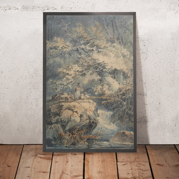 Una imagen enmarcada de The Angler (The Angler) de Turner, 1794