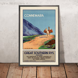 Connemara Travel Poster: The Old Bog Road by Great Southern Railways