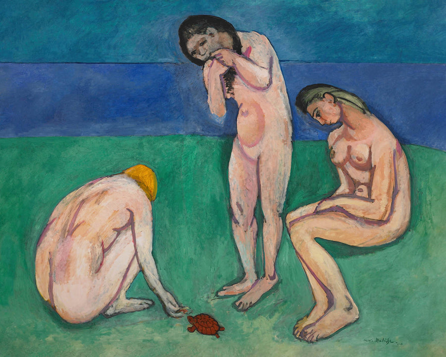 Badegäste mit einer Schildkröte (Bathers with a Turtle) von Henri Matisse, 1907 