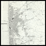 Carte ancienne personnalisée de Blackpool 
