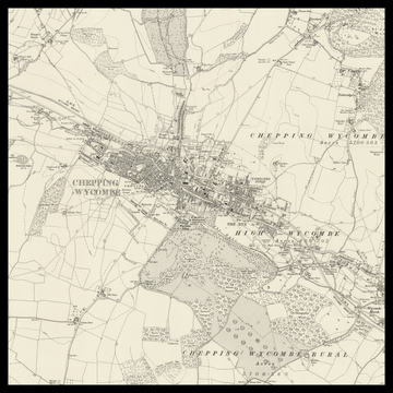 Eine alte Ordnance-Survey-Karte von High Wycombe