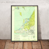 Old Map of Southampton, New York by USGS, 1947 – Sag Harbor & Shinnecock Bay