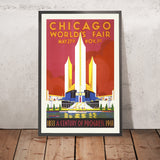 Chicago Travel Poster: World’s Fair — A Century of Progress by Weimer Pursell, 1933