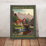 Poster di viaggio della Mayenne: La Mayenne pittoresca di Ch. Hallé 