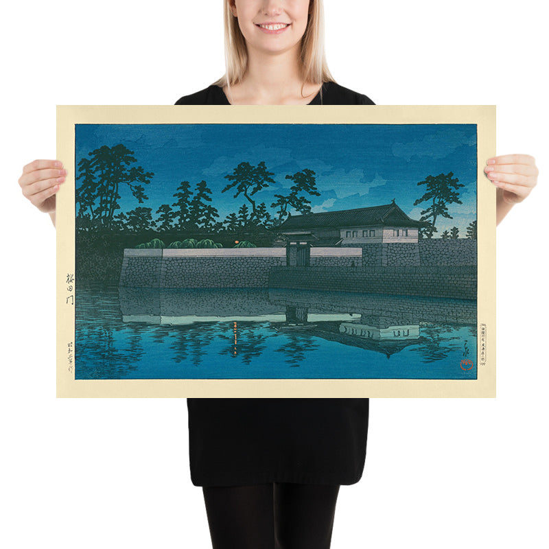 Porte Sakurada par Hasui Kawase, 1935 