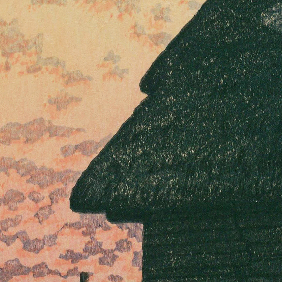 Coucher de soleil à Morigaseki par Hasui Kawase, 1935 