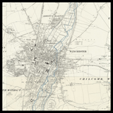 Personalised Old Map of Winchester