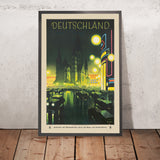Berlin at Night Travel Poster: Deutschland by Jupp Wiertz, 1927