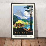 Manifesto di viaggio dell'Austria di metà secolo 