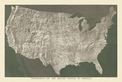 Topographie der Vereinigten Staaten von Amerika von Levi Walter Yaggy, 1893