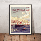 Algiers Travel Poster: Cie. Gle Transatlantique by Fernand Le Quesne, 1901