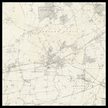 Eine alte Ordnance Survey-Karte des Borough of Havering