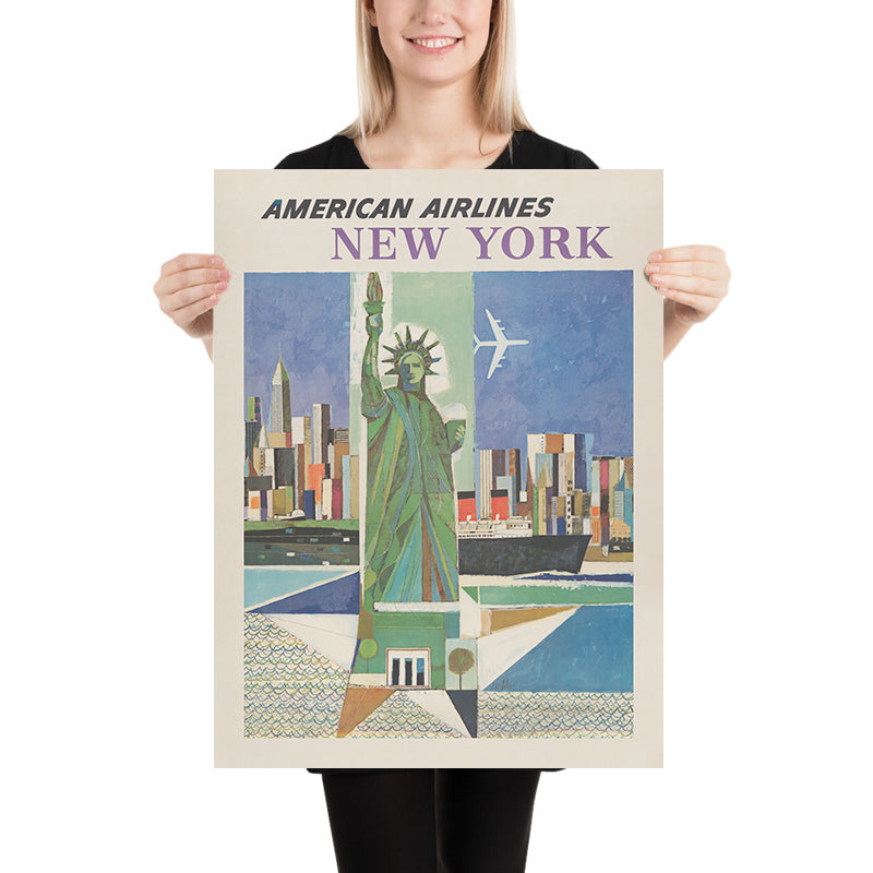 New York Travel Poster: American Airlines by Webber, 1964