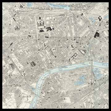 Una vecchia mappa Ordnance Survey di Chelsea