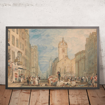 A framed image of High Street, Edinburgh by Turner, 1818 (JMW Turner)
