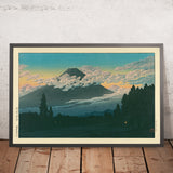 Mt Fuji en la tarde cerca de Suson por Hasui Kawase 1935 