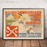 Distillerie de l’Helice Vintage Spirits Poster by Émile Berchmans, 1896