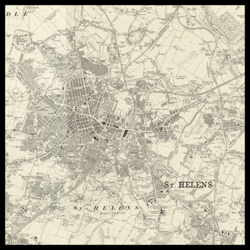Un antiguo mapa del Ordnance Survey de St Helens