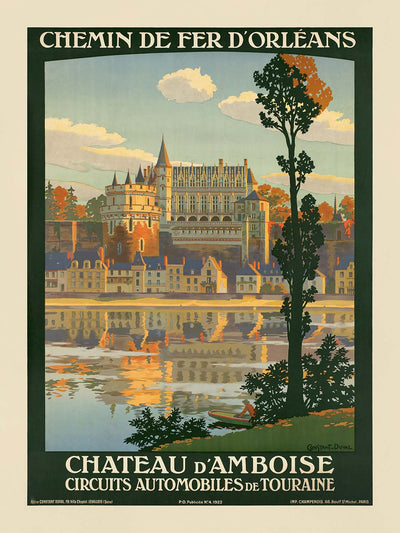 Loire Valley Travel Poster: Château d’Amboise by Constant Duval, 1922