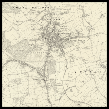 An old Ordnance Survey map of Redditch