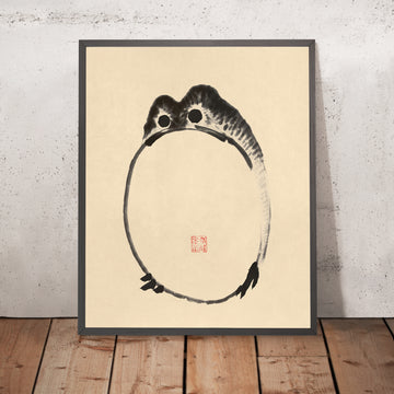 Una imagen enmarcada de Disappointed Frog de Ike no Taiga, 1775